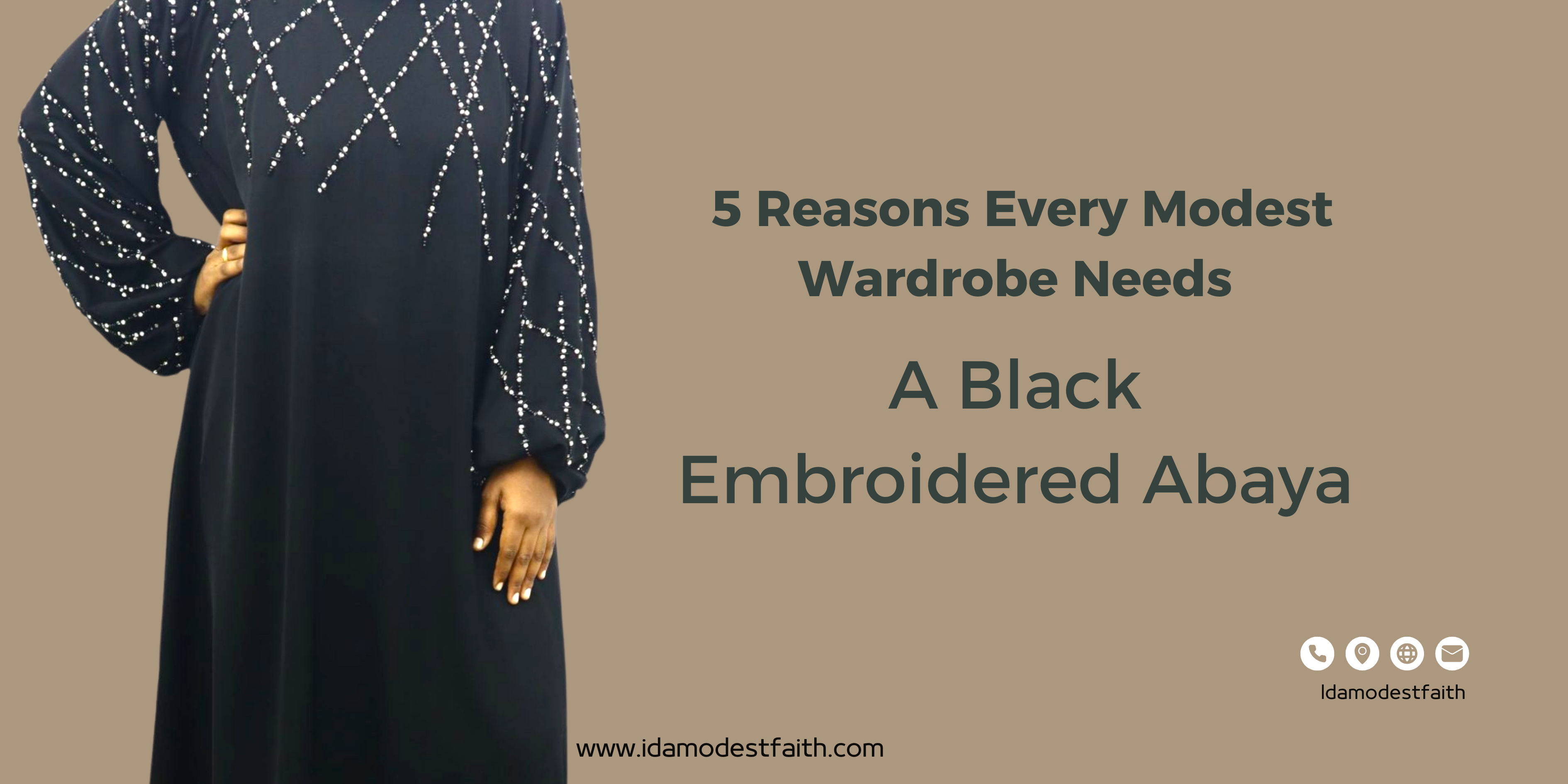 5 Reasons Every Modest Wardrobe Needs a Black Embroidered Abaya