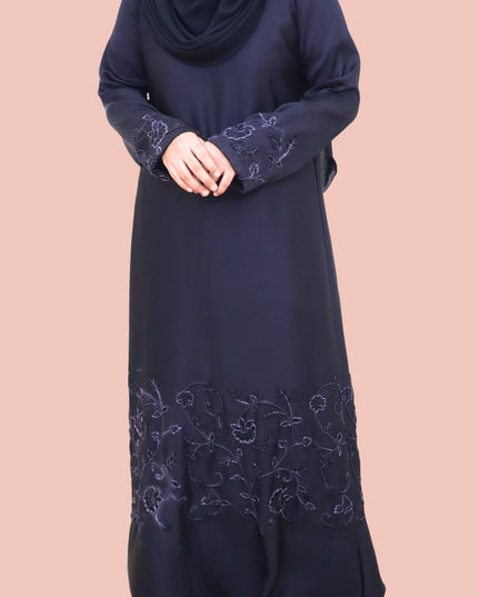 Imported Korean Nida Fabric Abaya with Heavy design handwork