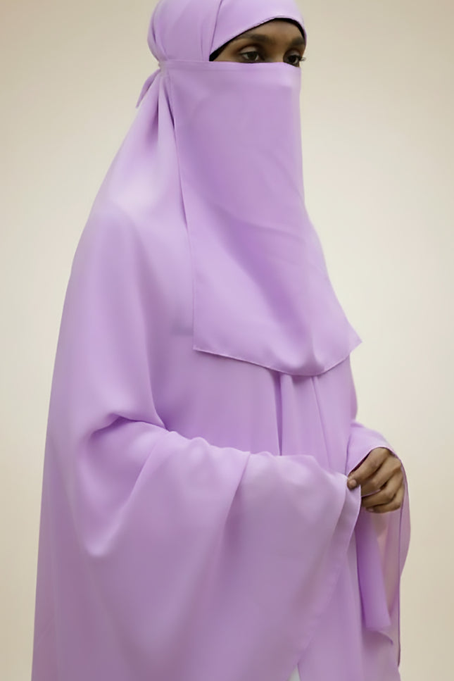 Hijab with Nose Piece – Purple | Ready-to-Wear Chiffon Hijab