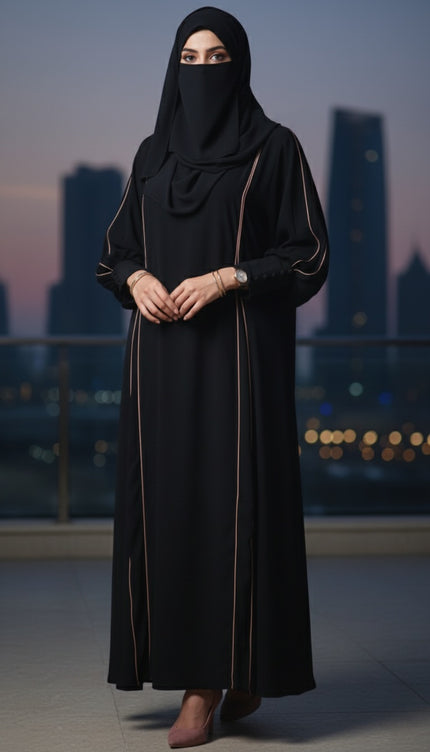 Front‑Slit Sleeve Detail Abaya