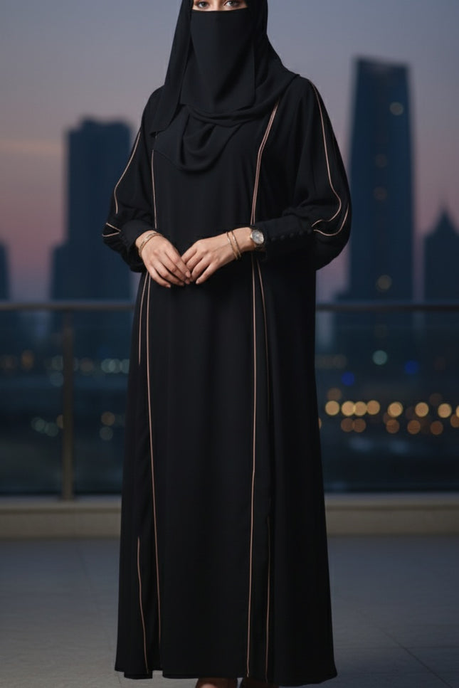 Front‑Slit Sleeve Detail Abaya