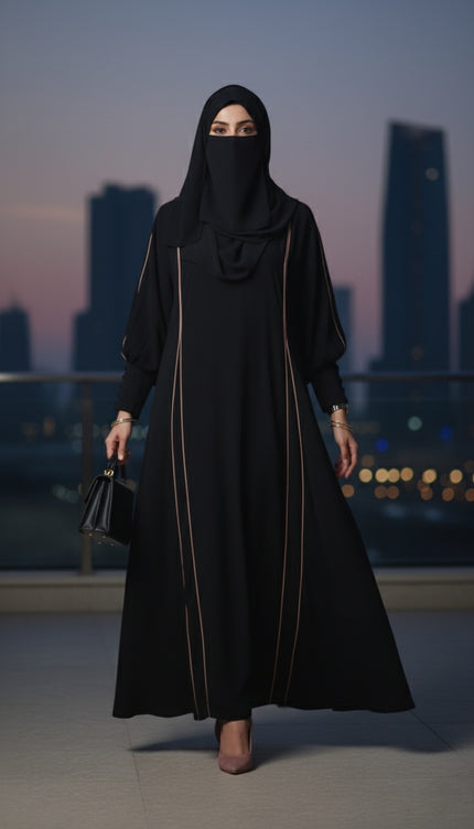 Front‑Slit Sleeve Detail Abaya