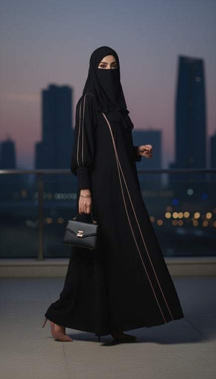 Front‑Slit Sleeve Detail Abaya