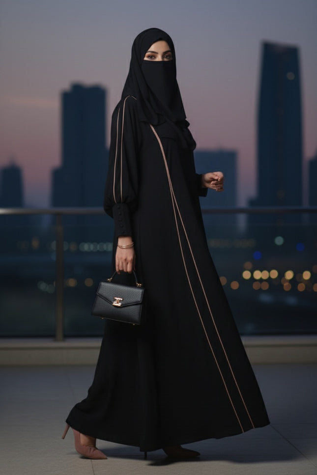 Front‑Slit Sleeve Detail Abaya