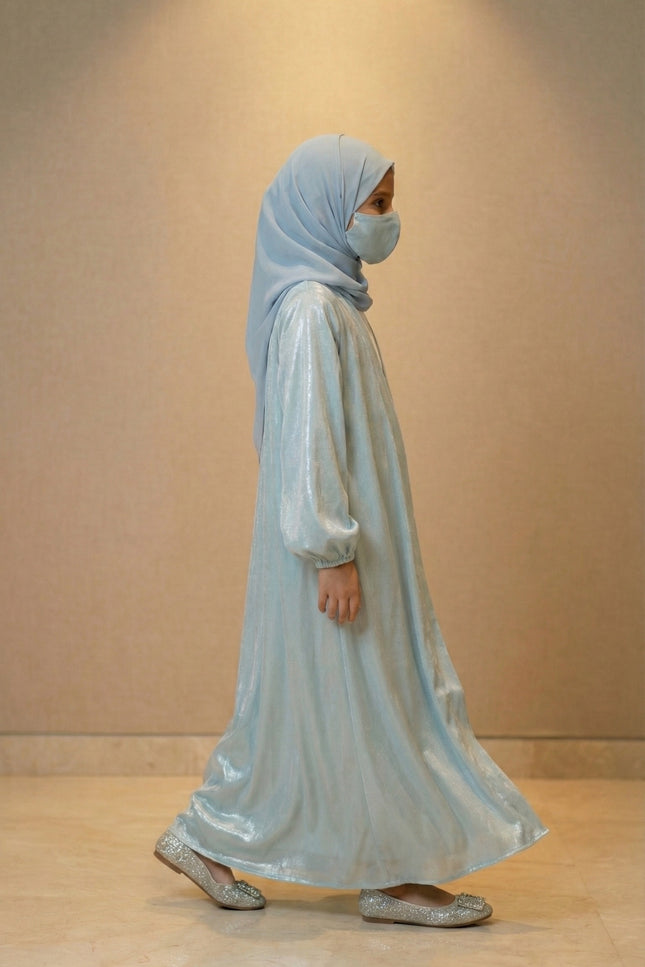 Luxury Kids Jacket Abaya Elegant Layered Modest Wear