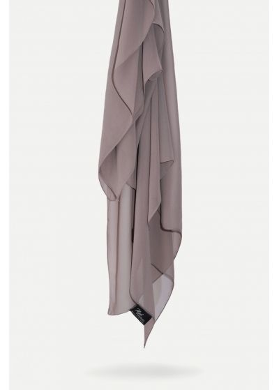 Grey Plain Hijab - Wool Soft Korean Chiffon Fabric