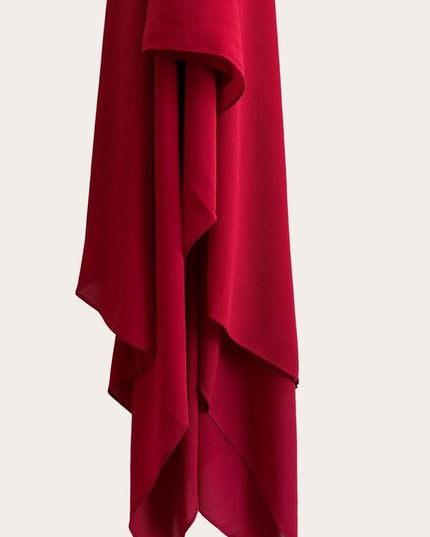 Plain Hijab Maroon -  Wool Soft Korean Chiffon Fabric