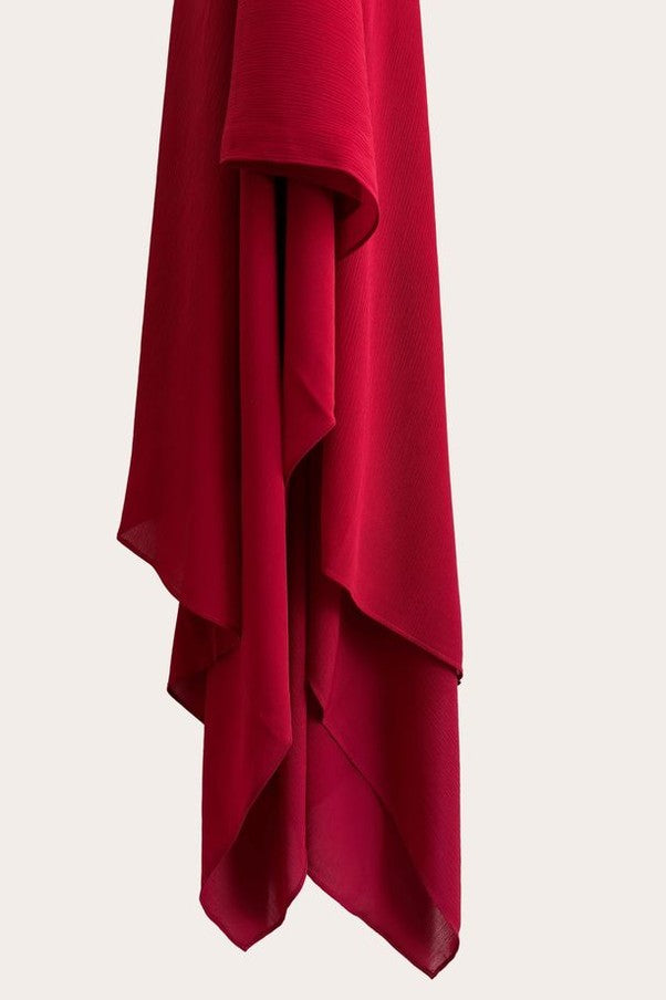 Plain Hijab Maroon -  Wool Soft Korean Chiffon Fabric