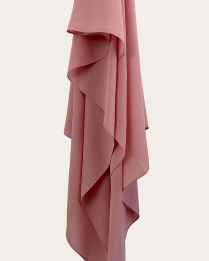 Plain Hijab Powder Pink -  Wool Soft Korean Chiffon Fabric