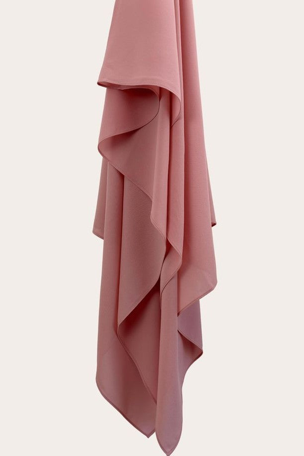 Plain Hijab Powder Pink -  Wool Soft Korean Chiffon Fabric