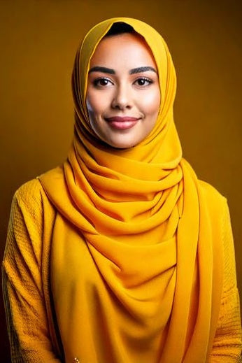 Mustard Yellow Plain Hijab -  Wool Soft Korean Chiffon Fabric