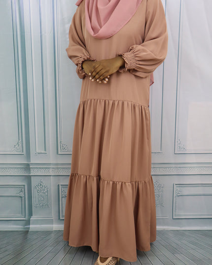 Simple And elegant Double Layered Abaya (DW00021)