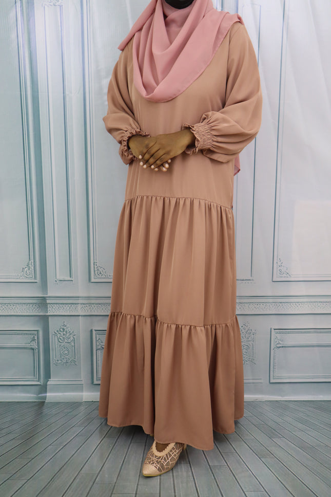 Simple And elegant Double Layered Abaya (DW00021)