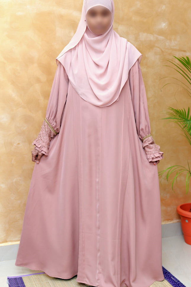 Hand‑Embroidered Cuff Sleeves Daily Abaya