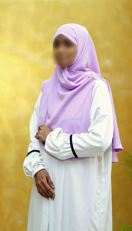 Violet Whisper – Purple Instant Hijab -Zip | Dual-Layer Korean Chiffon | Modest Wear with Flow & Flair | Malaysian Hijab