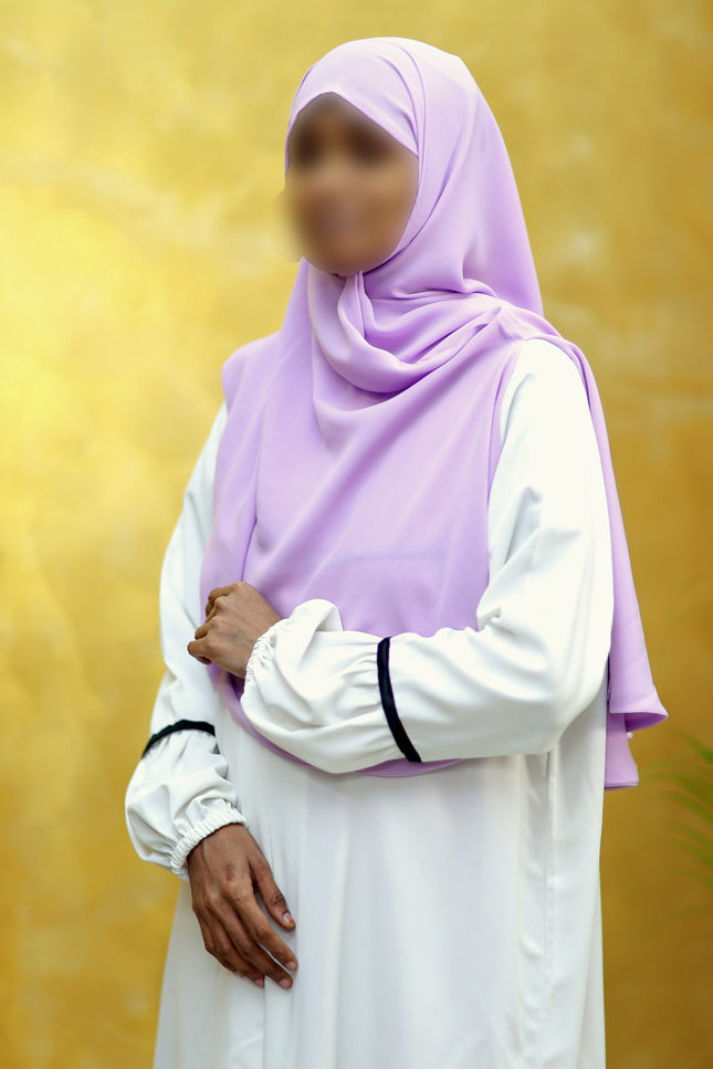 Violet Whisper – Purple Instant Hijab -Zip | Dual-Layer Korean Chiffon | Modest Wear with Flow & Flair | Malaysian Hijab