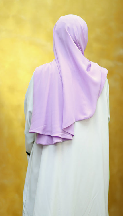 Violet Whisper – Purple Instant Hijab -Zip | Dual-Layer Korean Chiffon | Modest Wear with Flow & Flair | Malaysian Hijab