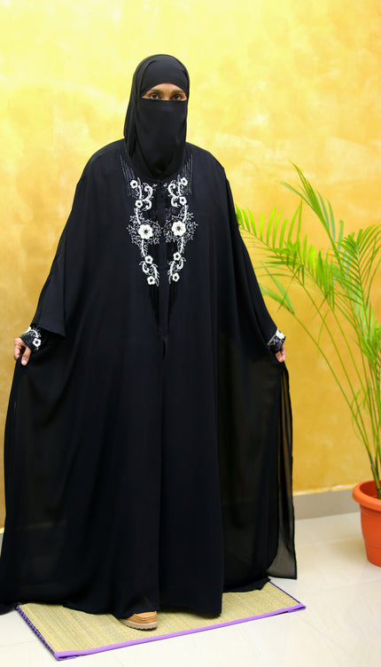 Black Butterfly Farasha Abaya