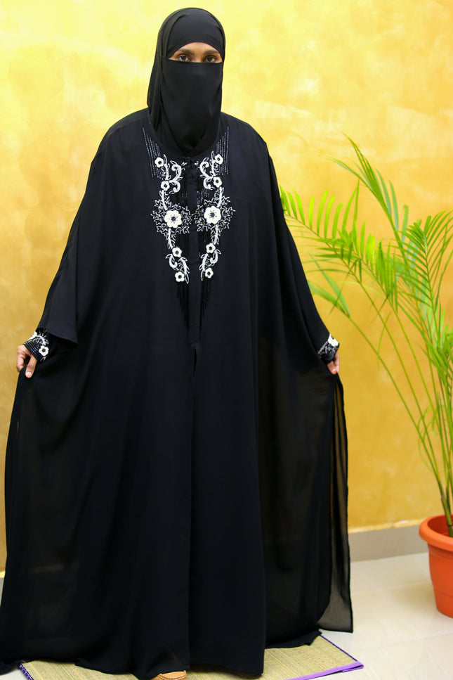 Black Butterfly Farasha Abaya