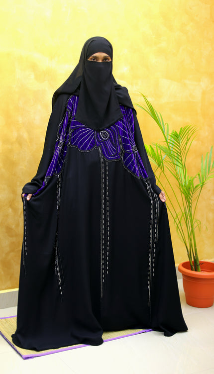 Velvet Flower Farasha Abaya