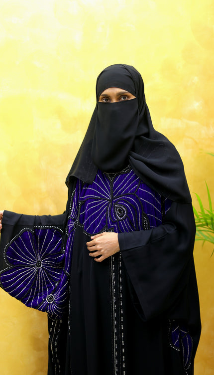 Velvet Flower Farasha Abaya