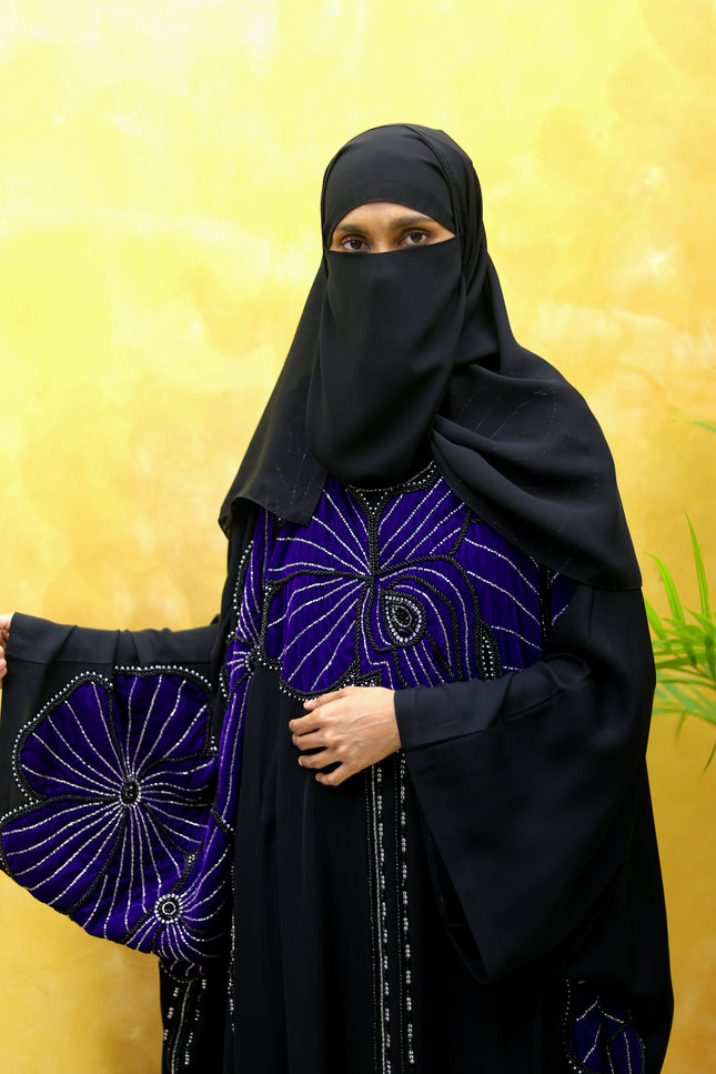 Velvet Flower Farasha Abaya