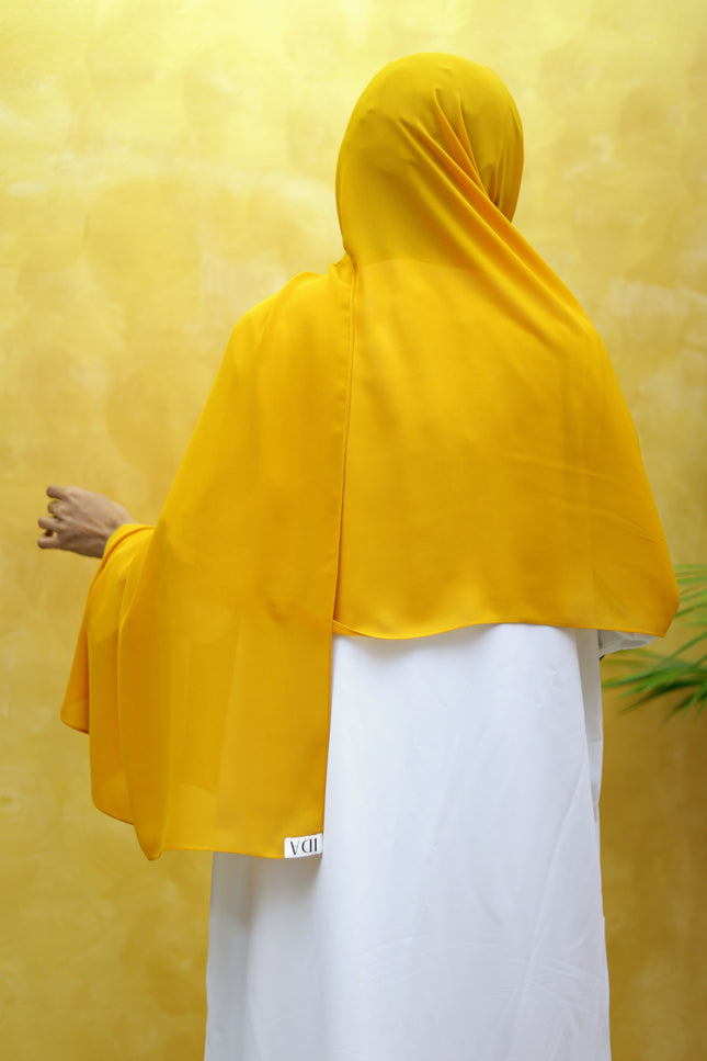 Grey Plain Hijab - Wool Soft Korean Chiffon Fabric