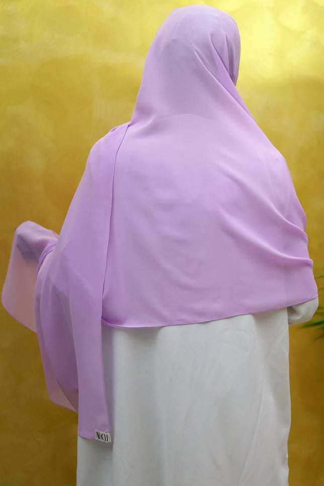 Grey Plain Hijab - Wool Soft Korean Chiffon Fabric