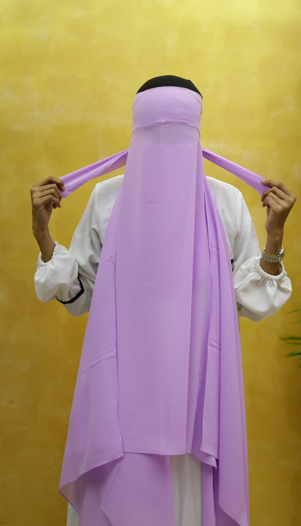 Instant Chiffon Hijab – Plain Purple Shawl Head Scarf