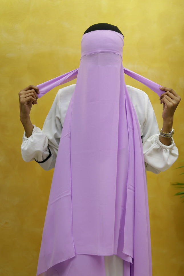 Instant Chiffon Hijab – Plain Purple Shawl Head Scarf