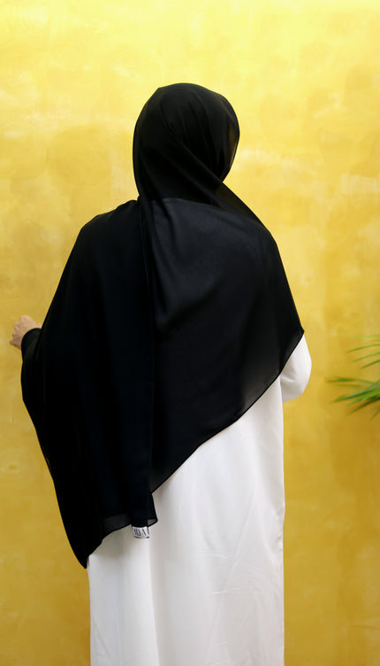 Grey Plain Hijab - Wool Soft Korean Chiffon Fabric