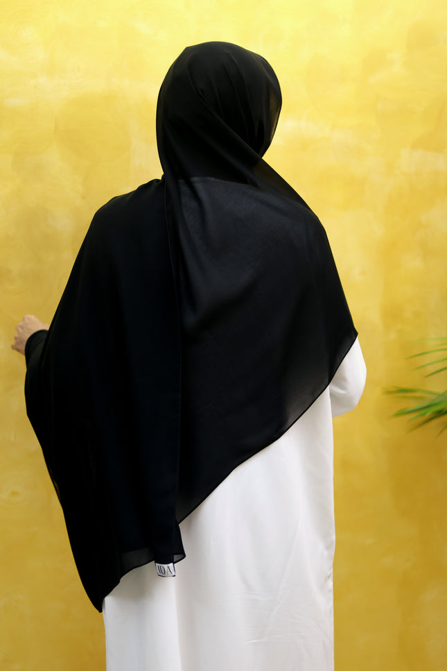 Grey Plain Hijab - Wool Soft Korean Chiffon Fabric