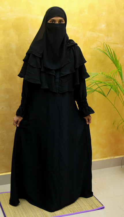 Layered Frill Daily Abaya