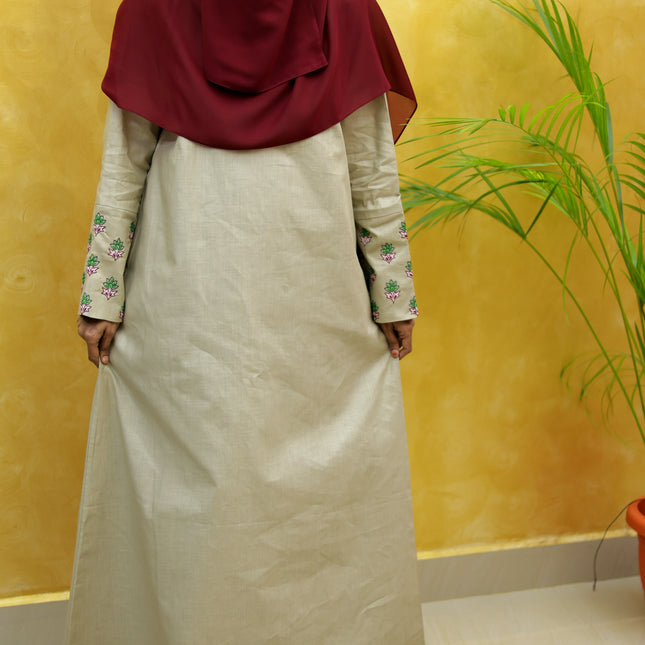 Floral Motif Embroidered Abaya