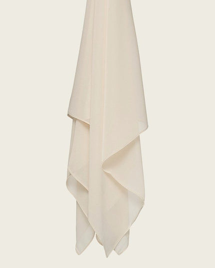 Plain Hijab beige -  Wool Soft Korean Chiffon Fabric