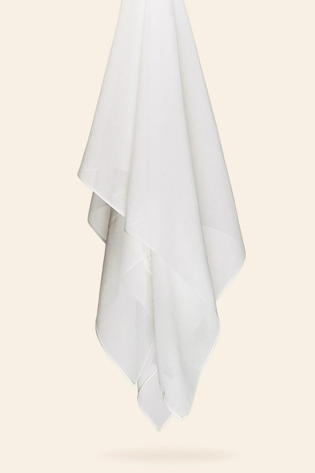 Plain Hijab white - Wool Soft Korean Chiffon Fabric