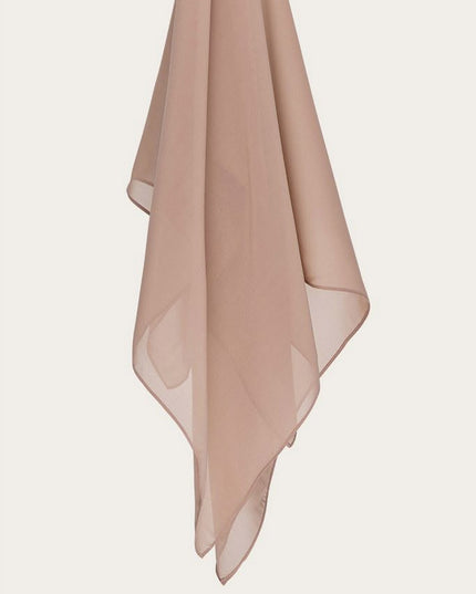 Plain Hijab Beige -  Wool Soft Korean Chiffon Fabric