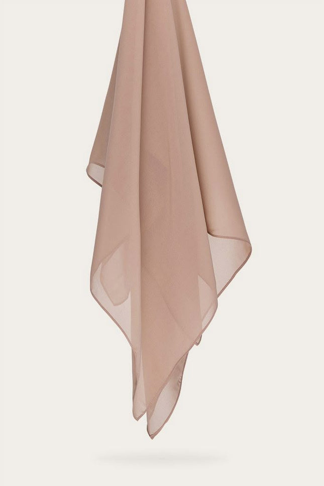 Plain Hijab Beige -  Wool Soft Korean Chiffon Fabric