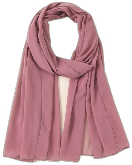 Plain Hijab Powder Pink -  Wool Soft Korean Chiffon Fabric