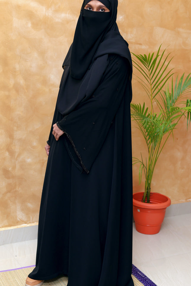 Umbrella-Sleeve Abaya with Inner Straight Sleeves