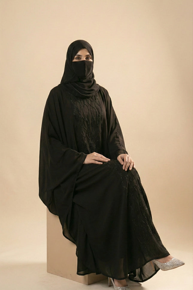 Farasha Abaya with Full Hand Embroidery