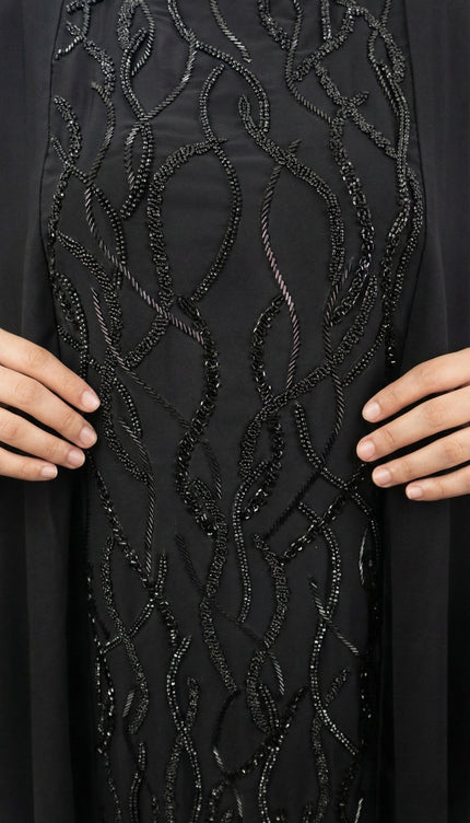 Farasha Abaya with Full Hand Embroidery