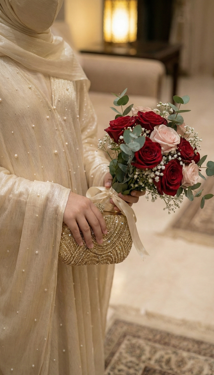 Elegant Princess Style Kids Abaya with Pearl Embellishments